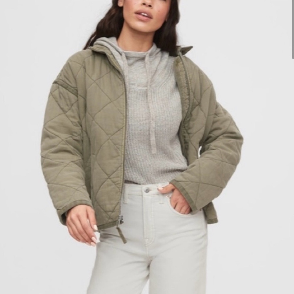 Gap Olive Quilted Jacket